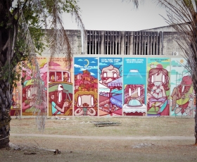 Mural "(Des)iguais", na Biblioteca Central (BCE). Foto: Beto Monteiro/Ascom UnB. 11/11/2022